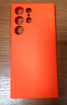 Силиконов гръб ТПУ PREMIUM CASE за Samsung Galaxy S23 Ultra S918 оранжев неон 